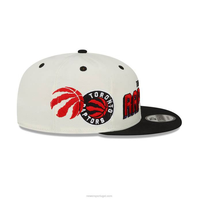 FFTN2101 New Era toronto raptors wake boné branco 9fifty snapback