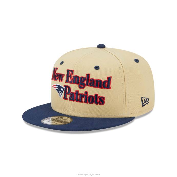 FFTN2102 New Era boné snapback 9fifty new england patriots nfl retro cream