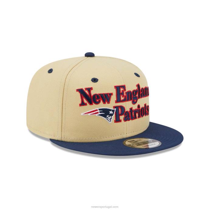 FFTN2102 New Era boné snapback 9fifty new england patriots nfl retro cream