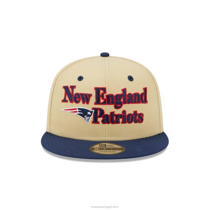 FFTN2102 New Era boné snapback 9fifty new england patriots nfl retro cream