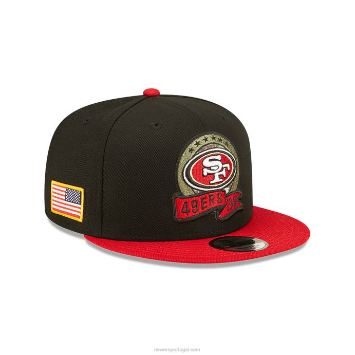 FFTN2103 New Era san francisco 49ers saudação nfl para servir o boné preto 9fifty snapback