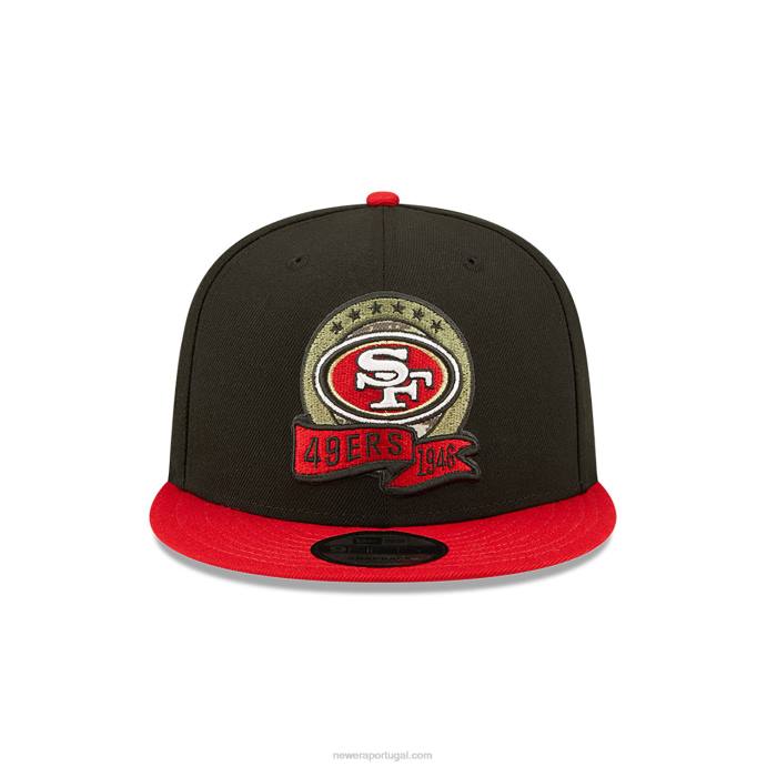 FFTN2103 New Era san francisco 49ers saudação nfl para servir o boné preto 9fifty snapback
