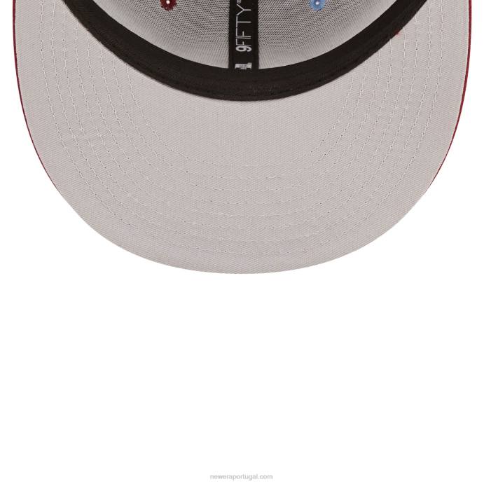 FFTN2104 New Era Boné philadelphia phillies teamsplit vermelho 9fifty snapback