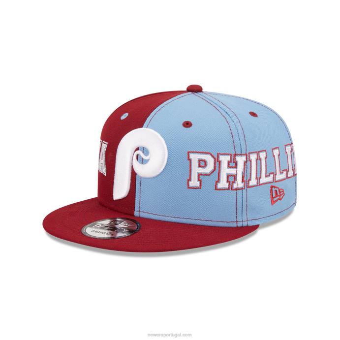 FFTN2104 New Era Boné philadelphia phillies teamsplit vermelho 9fifty snapback
