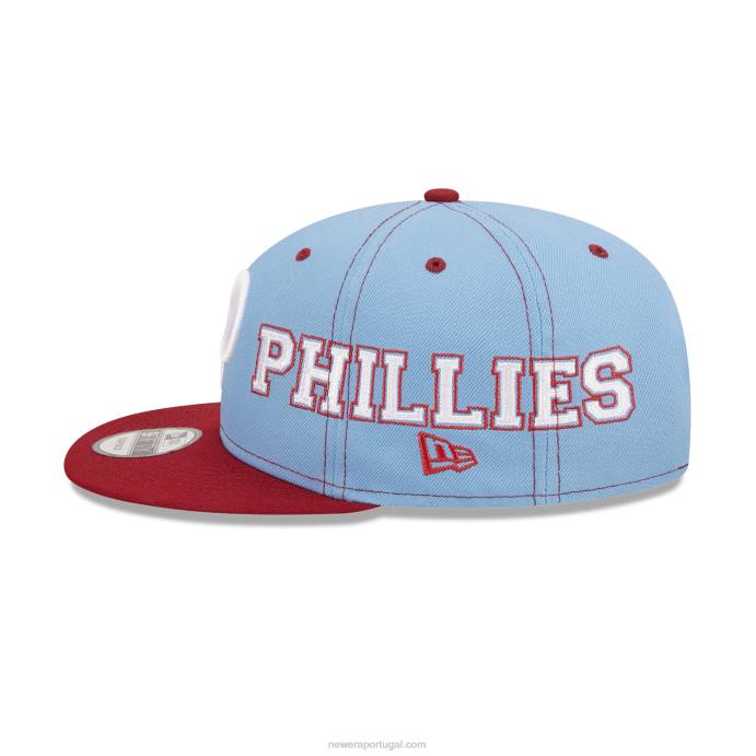 FFTN2104 New Era Boné philadelphia phillies teamsplit vermelho 9fifty snapback