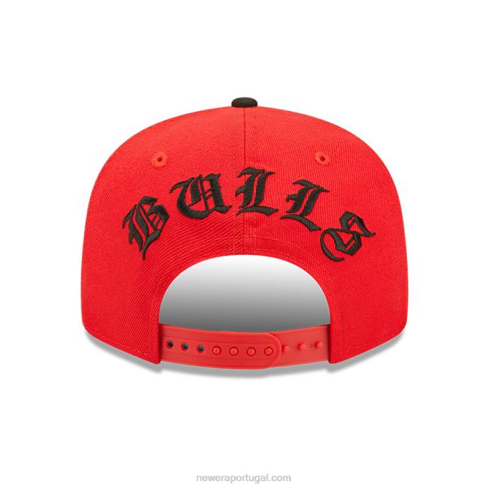 FFTN2106 New Era boné chicago bulls nba black letter arch red 9fifty snapback