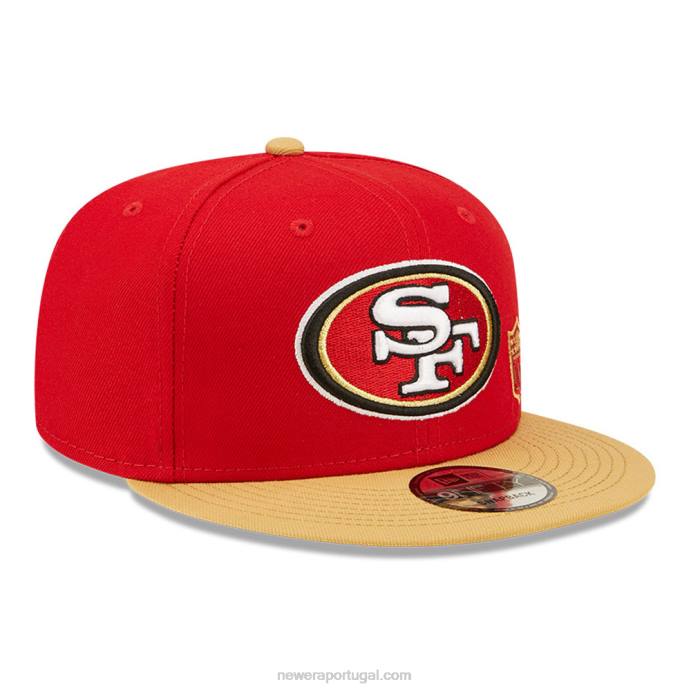 FFTN2109 New Era san francisco 49ers nfl boné black letter arch red 9fifty snapback