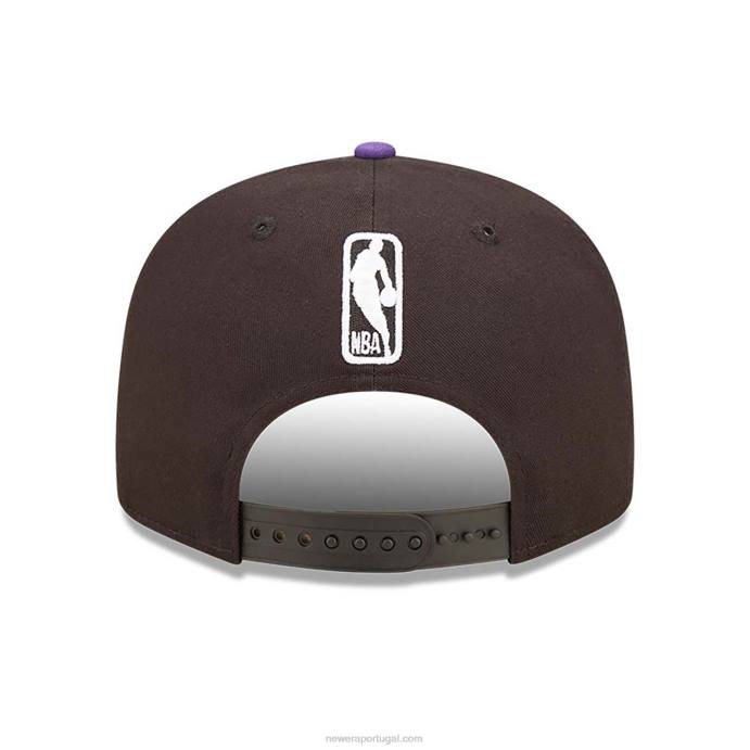 FFTN2111 New Era boné snapback 9fifty preto com patch da equipe la lakers