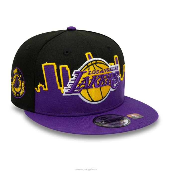 FFTN2118 New Era boné la lakers nba tip off 2022 preto 9fifty snapback