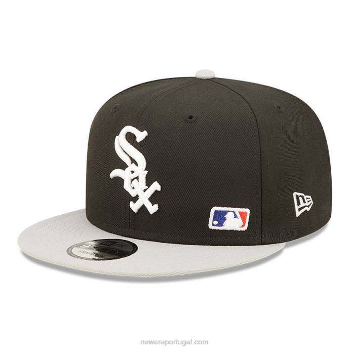 FFTN2119 New Era chicago white sox mlb preto letter arch boné preto 9fifty snapback
