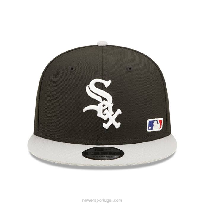 FFTN2119 New Era chicago white sox mlb preto letter arch boné preto 9fifty snapback