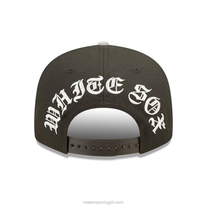 FFTN2119 New Era chicago white sox mlb preto letter arch boné preto 9fifty snapback