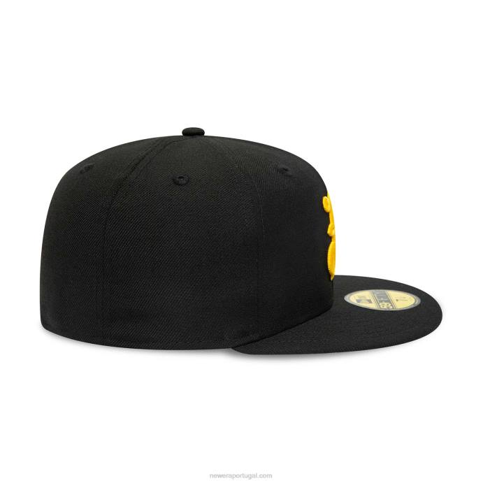 FFTN211 New Era boné justo Bradenton Marauders Milb preto e amarelo 59fifty