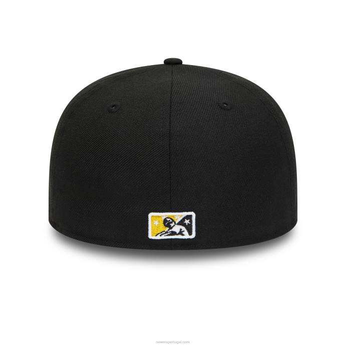 FFTN211 New Era boné justo Bradenton Marauders Milb preto e amarelo 59fifty