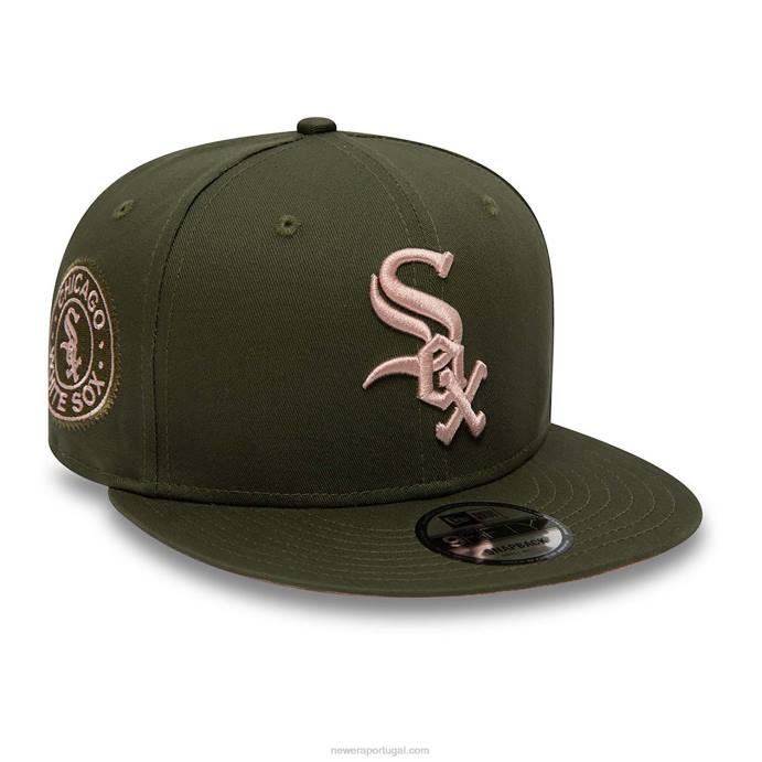 FFTN2126 New Era chicago white sox boné lateral verde médio 9fifty snapback