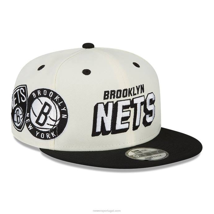 FFTN2127 New Era boné brooklyn nets wake branco 9fifty snapback