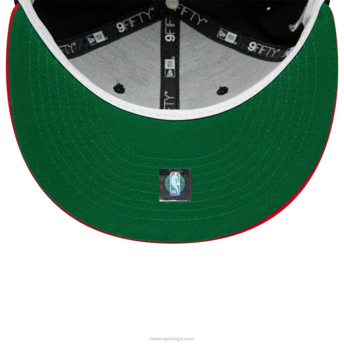 FFTN2130 New Era boné chicago bulls city arch black 9fifty snapback
