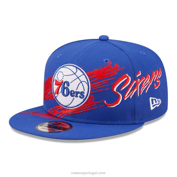 FFTN2132 New Era Boné philadelphia 76ers nba sweep blue 9fifty snapback