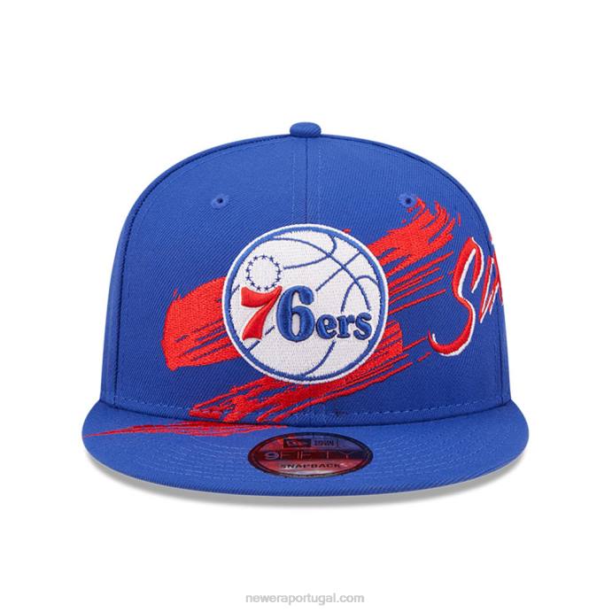 FFTN2132 New Era Boné philadelphia 76ers nba sweep blue 9fifty snapback