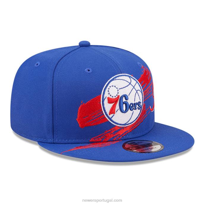 FFTN2132 New Era Boné philadelphia 76ers nba sweep blue 9fifty snapback