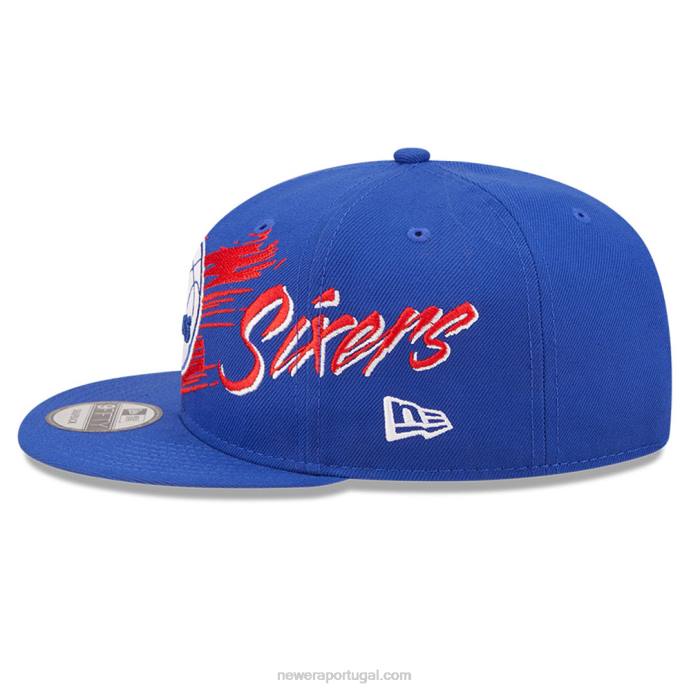 FFTN2132 New Era Boné philadelphia 76ers nba sweep blue 9fifty snapback