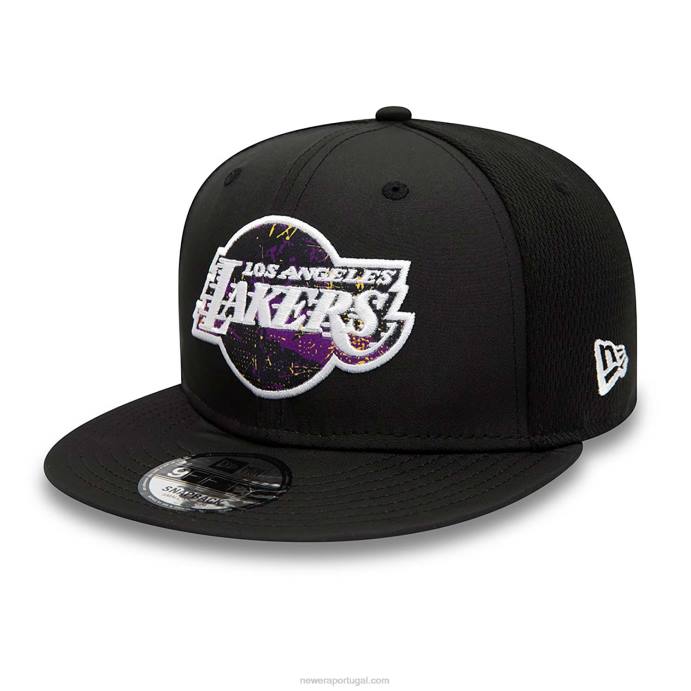 FFTN2136 New Era boné snapback preto 9fifty com estampa la lakers