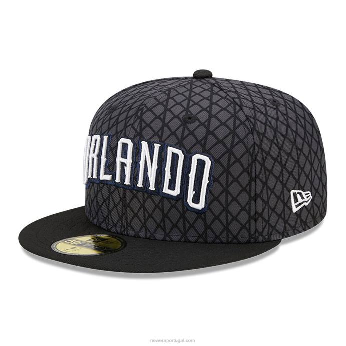 FFTN213 New Era boné orlando magic authentics city edition cinza escuro 59fifty