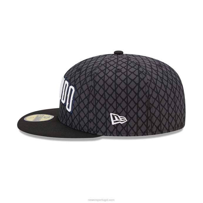 FFTN213 New Era boné orlando magic authentics city edition cinza escuro 59fifty