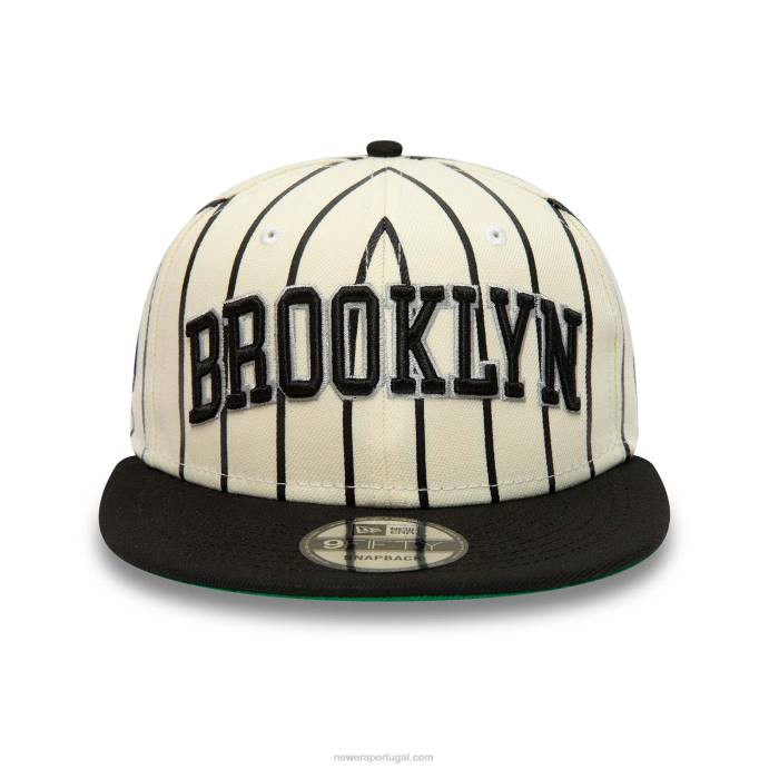 FFTN2140 New Era boné brooklyn nets city arch branco 9fifty snapback