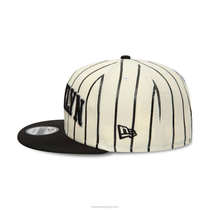 FFTN2140 New Era boné brooklyn nets city arch branco 9fifty snapback