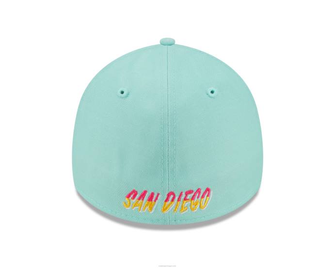 FFTN2155 New Era boné san diego padres mlb city connect teal 39thirty stretch fit