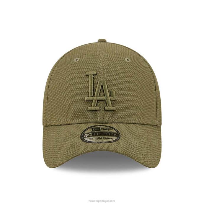 FFTN2156 New Era Boné La Dodgers Diamond Era Green 39Thirty Stretch Fit