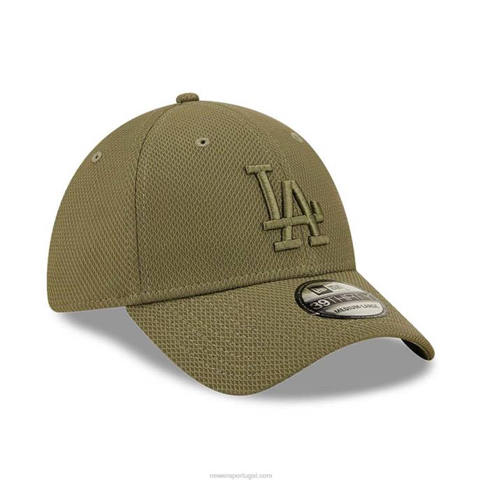 FFTN2156 New Era Boné La Dodgers Diamond Era Green 39Thirty Stretch Fit