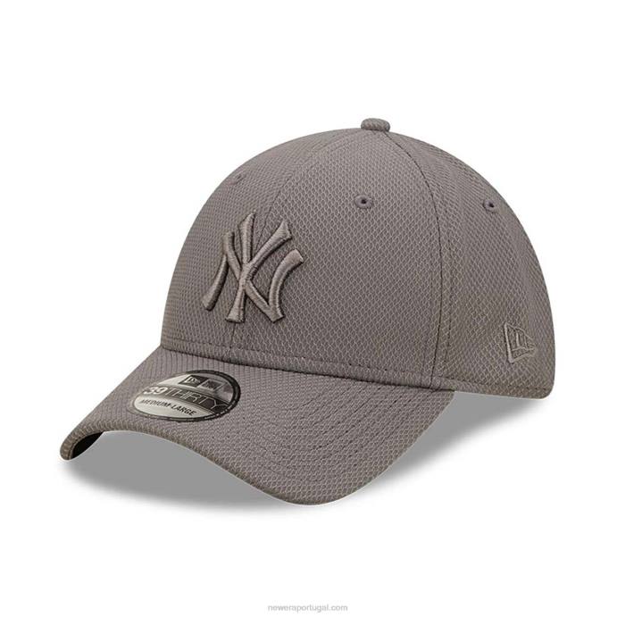 FFTN2159 New Era Boné New York Yankees Diamond Era Grey 39thirty Stretch Fit