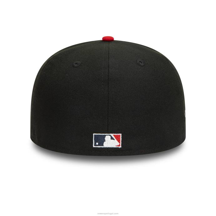 FFTN215 New Era boné ajustado preto 59fifty da série world 2002 la angeles