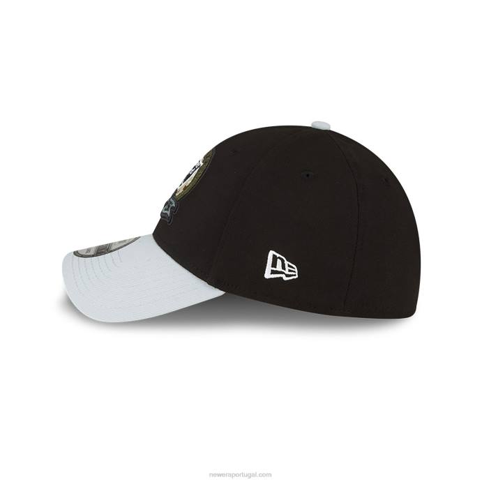 FFTN2163 New Era las vegas raiders nfl salute to service boné preto 39thirty stretch fit