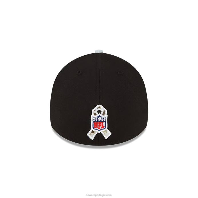 FFTN2163 New Era las vegas raiders nfl salute to service boné preto 39thirty stretch fit