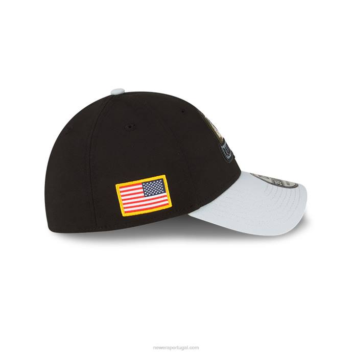 FFTN2163 New Era las vegas raiders nfl salute to service boné preto 39thirty stretch fit