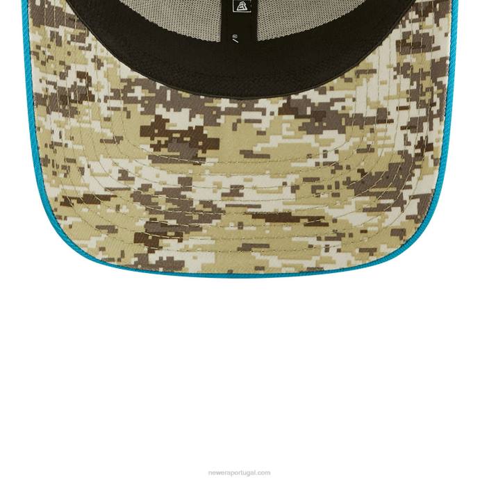 FFTN2166 New Era carolina panthers nfl salute to service boné preto 39thirty stretch fit