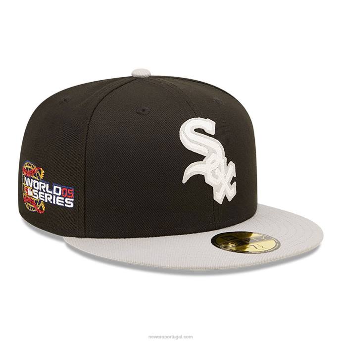 FFTN216 New Era chicago white sox ne letterman boné preto 59fifty