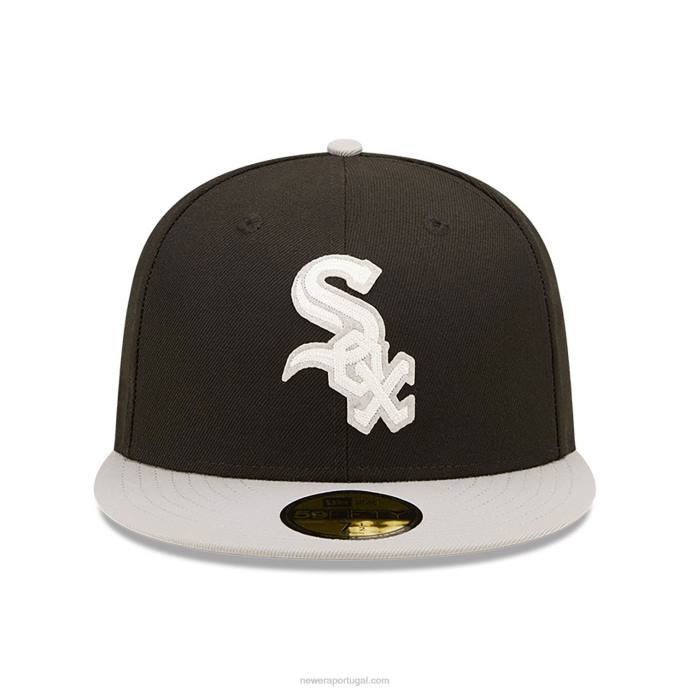 FFTN216 New Era chicago white sox ne letterman boné preto 59fifty