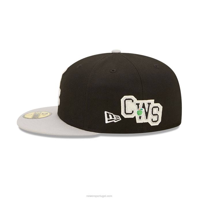 FFTN216 New Era chicago white sox ne letterman boné preto 59fifty