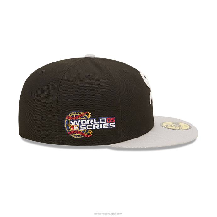 FFTN216 New Era chicago white sox ne letterman boné preto 59fifty
