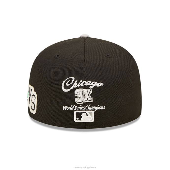 FFTN216 New Era chicago white sox ne letterman boné preto 59fifty