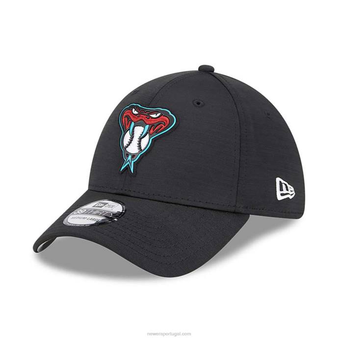 FFTN2171 New Era Boné arizona diamondbacks mlb clubhouse preto 39thirty stretch fit