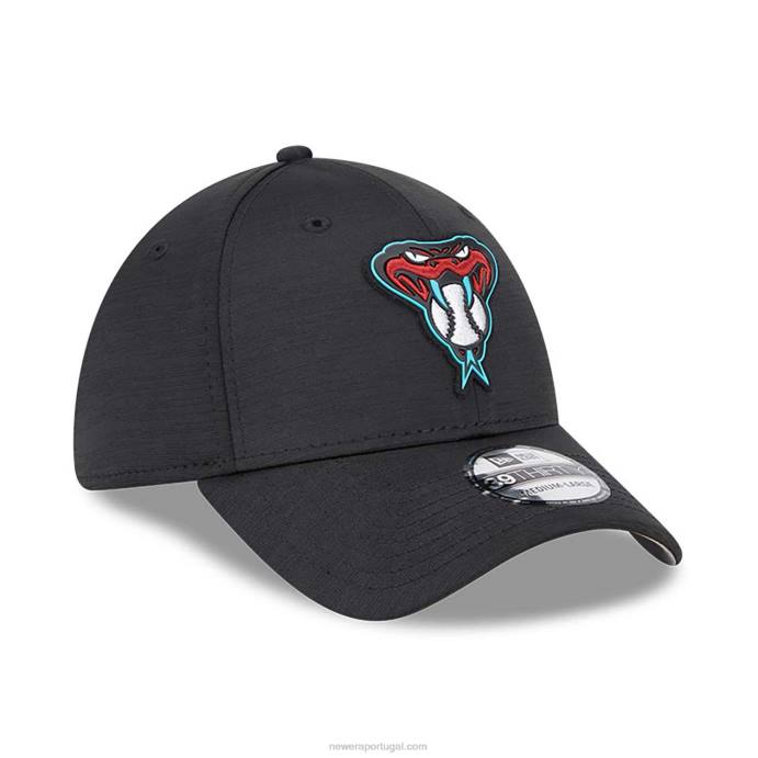 FFTN2171 New Era Boné arizona diamondbacks mlb clubhouse preto 39thirty stretch fit