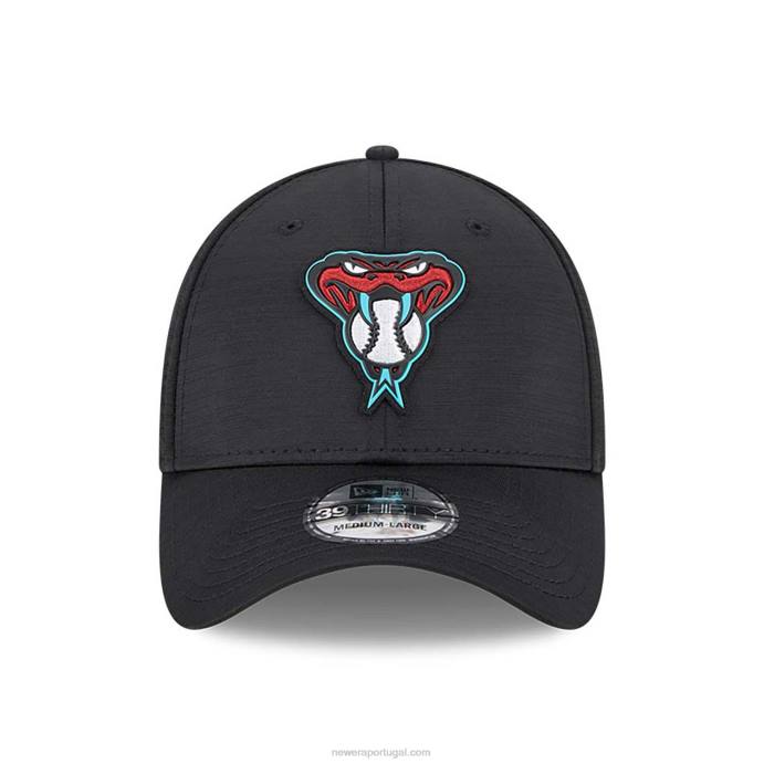 FFTN2171 New Era Boné arizona diamondbacks mlb clubhouse preto 39thirty stretch fit