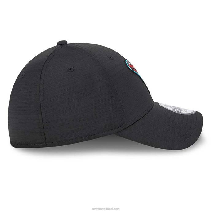 FFTN2171 New Era Boné arizona diamondbacks mlb clubhouse preto 39thirty stretch fit