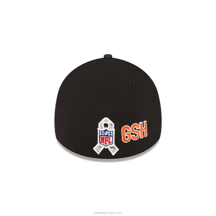 FFTN2172 New Era chicago bears nfl salute to service boné preto 39thirty stretch fit