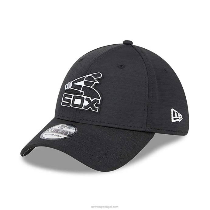 FFTN2174 New Era Boné chicago white sox mlb clubhouse black 39thirty stretch fit